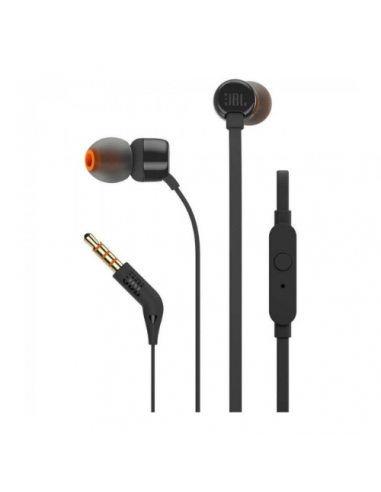Auriculares JBL T110 Negro - Auriculares in ear cable con micrófono - Los  mejores precios