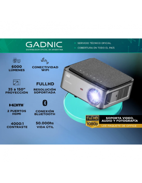Proyector Mini Gadnic Proj0060 Spectacular 1200lm